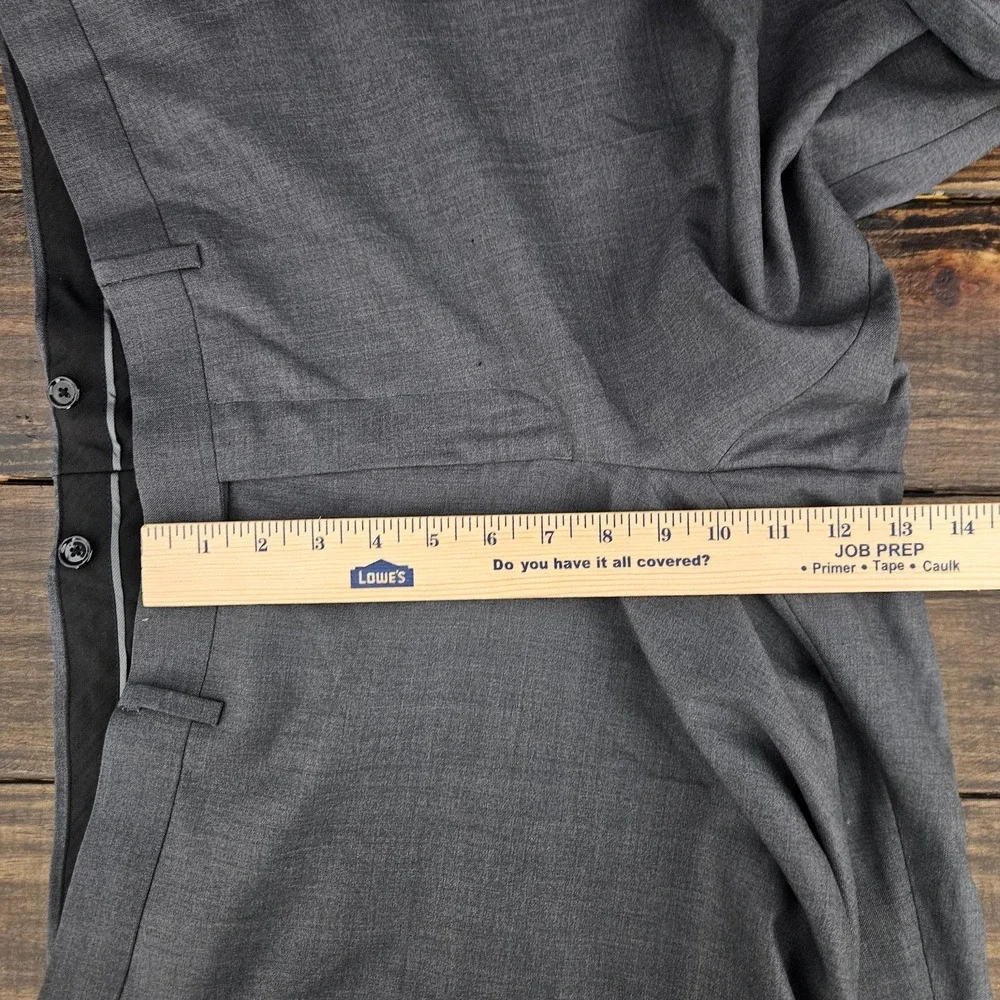 Indochino Men's Dress Pant Trousers Flat Front Gray Soft Wool Cashmere 40x33